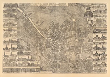 Mappa di Berlino che mostra edifici di interesse, 1773